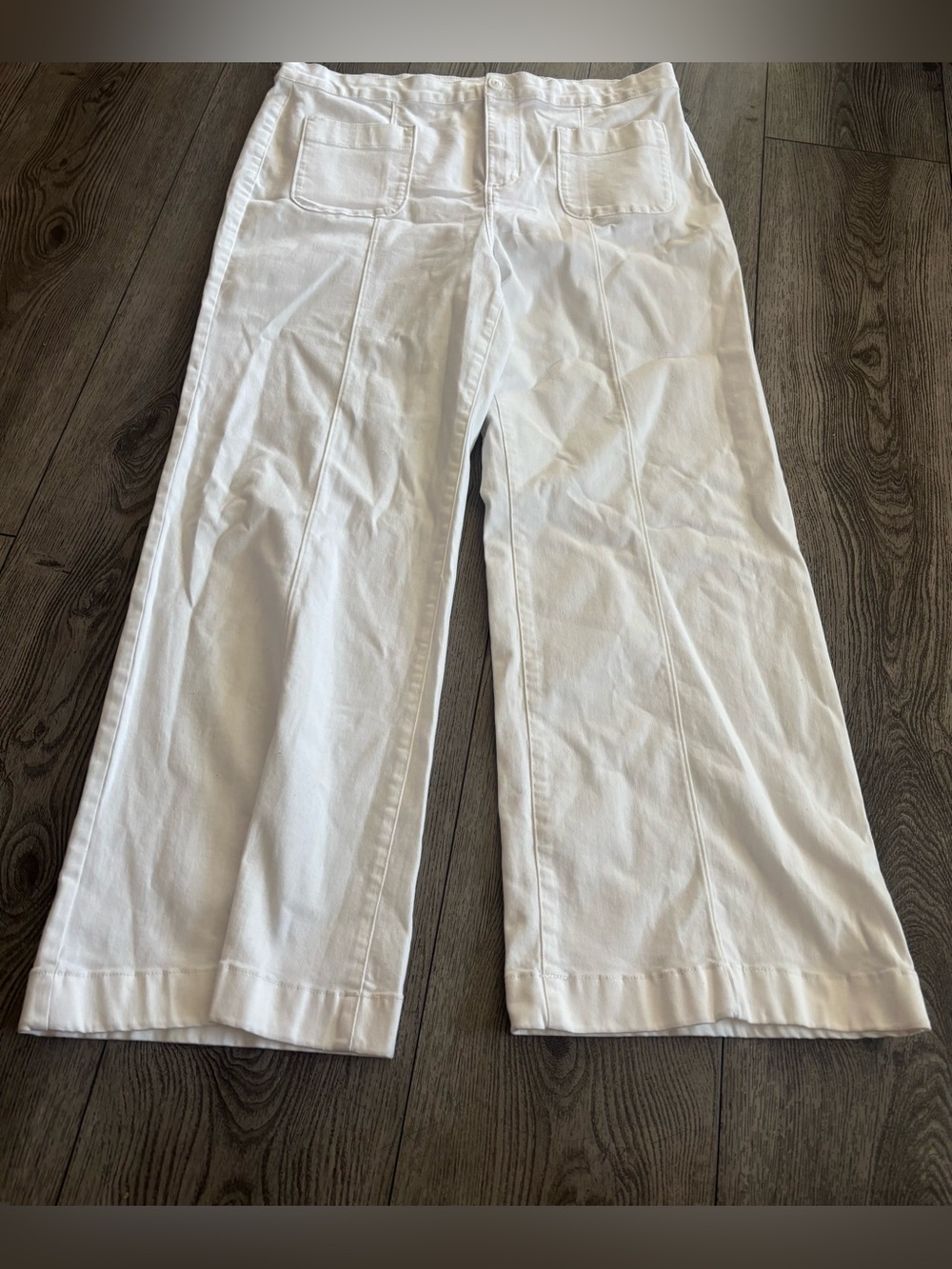 LC Lauren Conrad White Super High-Rise Wide Leg Pants